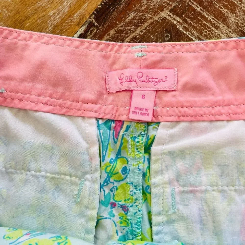 lilly pulitzer Callahan shorts hops and pops rare print size 6 small - Picture 3 of 3